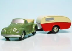 Schuco Piccolo VW Käfer Cabriolet Mit Wohnwagen -Schuco 001881 schuco piccolo vw kaefer cabriolet mit wohnwagen 2