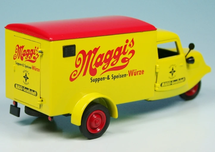 Schuco Tempo Hanseat Dreirad Mit Kofferaufbau "Maggi" 2 Schuco Tempo Hanseat Dreirad Mit Kofferaufbau "Maggi" – Bild 2