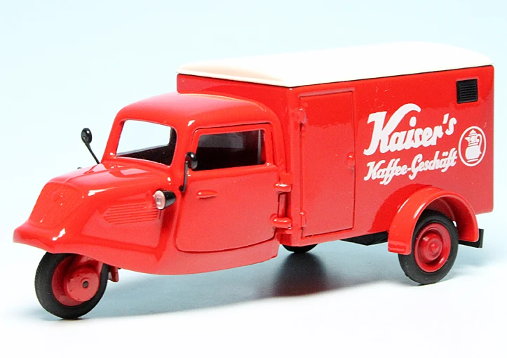 Schuco Tempo Hanseat Dreirad Mit Kofferaufbau "Kaiser's Kaffee" 1 Schuco Tempo Hanseat Dreirad Mit Kofferaufbau "Kaiser's Kaffee"