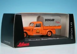 Schuco Mercedes Benz 170V Pritsche/Plane "Dunlop Reifen" -Schuco 0022657 z758566586d2f9d