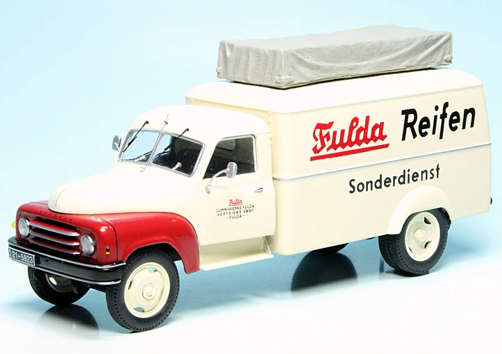 Schuco Hanomag L28 Mit Kofferaufbau "Fulda Reifen Sonderdienst" 1 Schuco Hanomag L28 Mit Kofferaufbau "Fulda Reifen Sonderdienst"