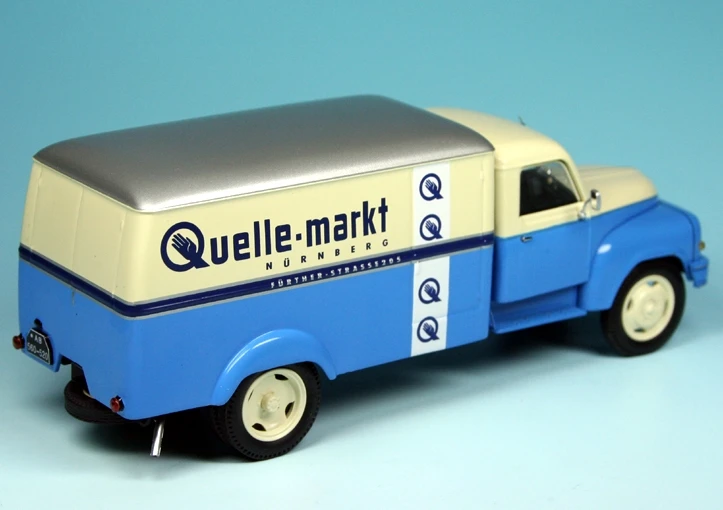 Schuco Hanomag L28 Mit Kofferaufbau "Quelle" 2 Schuco Hanomag L28 Mit Kofferaufbau "Quelle" – Bild 2