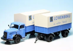 Schuco Mercedes Benz L6600 Planen-Hängerzug "Löwenbräu Bier"
