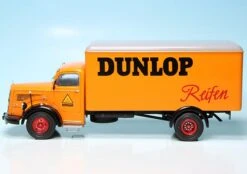 Schuco Mercedes Benz L6600 Koffer-LKW "Dunlop Reifen" -Schuco 003021 Schuco Mercedes Benz L6600 Koffer LKW Dunlop Reifen z558566a096fd2f