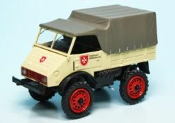 Schuco Mercedes Benz Unimog U 401 Pritsche/Plane "Malteser Hilfsdienst MHD"