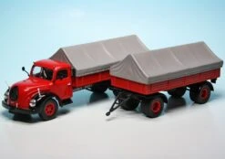 Schuco Magirus-Deutz S6500 Pritsche/Zeltplanen-Hängerzug