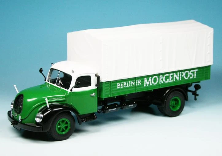 Schuco Magirus-Deutz S6500 Pritsche/Plane "Berliner Morgenpost" 1 Schuco Magirus-Deutz S6500 Pritsche/Plane "Berliner Morgenpost"