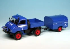 Schuco Mercedes Benz Unimog U 411 Pritsche Mit TSA 8 Anhänger "THW"