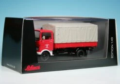 Schuco Mercedes Benz LP608 Pritsche/Plane "Berufsfeuerwehr Oberhausen" -Schuco 003527 Schuco Mercedes Benz LP608 Pritsche Plane Berufsfeuerwehr Oberhausen z7