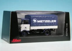 Schuco Mercedes Benz LP608 Pritsche/Plane "Metzeler" -Schuco 003529 Schuco Mercedes Benz LP608 Pritsche Plane Metzeler z7