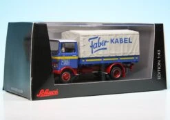 Schuco Mercedes Benz LP608 Pritsche/Plane "Kleigrewe Spedition / Faber-Kabel" -Schuco 003603 Schuco Mercedes Benz LP608 Pritsche Plane Kleigrewe Spedition Faber Kabel z7