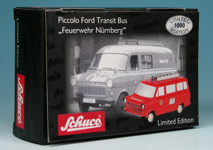 Schuco Piccolo Ford Transit Bus "Feuerwehr Nürnberg" 5 Schuco Piccolo Ford Transit Bus "Feuerwehr Nürnberg" – Bild 5