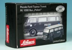 Schuco Piccolo Ford Taunus Transit FK 1000 Bus "Polizei Hamburg" -Schuco 005992 Schuco Piccolo Ford Taunus Transit FK 1000 Bus Polizei Hamburg z6