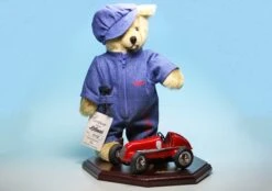 Schuco Mercedes Benz 1936 Rennwagen / Schuco Studio I 1050 Mit Schuco Tricky-Monteurbär "Rennmax"