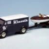 Schuco Piccolo DKW Schnellaster Kastenwagen Mit Bootsanhänger "Motor Klassik Techno Classica 2001"