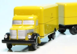 Schuco Piccolo Krupp Titan Koffer-Hängerzug "Deutsche Bundespost" -Schuco 160024 schuco piccolo krupp titan kofferhaengerzug deutsche bundespost 2