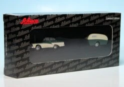 Schuco Piccolo Ford Taunus 17M Mit Wohnwagen -Schuco 450141400 Schuco Piccolo Ford Taunus 17M mit Wohnwagen z7