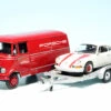 Schuco Mercedes Benz L 319 D Kastenwagen Mit Anhänger Und Porsche 911 Coupé "Porsche"