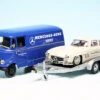 Schuco Mercedes Benz L 319 D Kastenwagen Mit PKW-Anhänger Und 300SL Flügeltürer "Mercedes Benz Service"