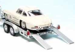 Schuco Mercedes Benz L 319 D Kastenwagen Mit PKW-Anhänger Und 300SL Flügeltürer "Mercedes Benz Service" -Schuco 450253900 schuco mercedes benz l 319 d kastenwagen mit pkwanhaenger und 300sl fluegeltuerer mercedes benz service 4