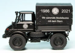 Schuco Mercedes Benz Unimog U 406 Pritsche/Plane "35 Jahre MBMC" -Schuco 450314300 schuco mercedes benz unimog u 406 pritscheplane 35 jahre mbmc 3