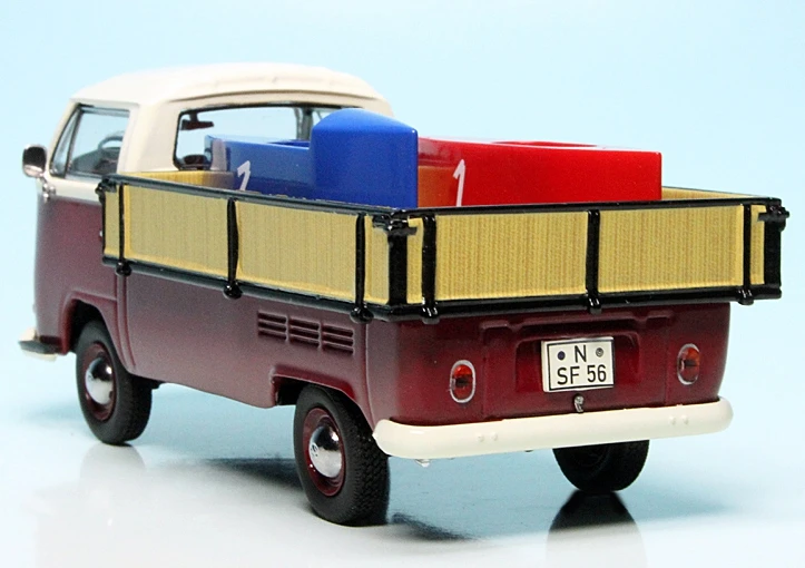 Schuco VW T2a Westfalia-Pritsche Mit Zwei Seifenkisten 6 Schuco VW T2a Westfalia-Pritsche Mit Zwei Seifenkisten – Bild 6