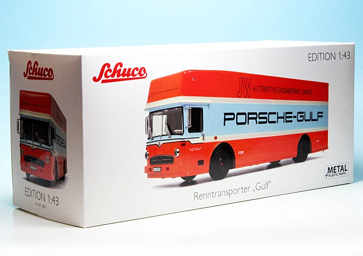 Schuco Mercedes Benz O 317 K Renntransporter "Team Porsche-Gulf Racing" 7 Schuco Mercedes Benz O 317 K Renntransporter "Team Porsche-Gulf Racing" – Bild 7