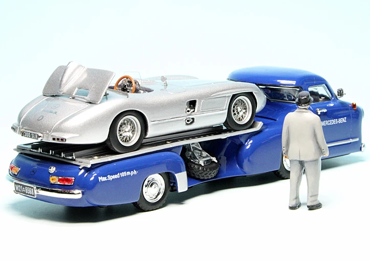 Schuco Mercedes Benz Stromlinien-Renntransporter Mit 300SLR "Mercedes Benz" 2 Schuco Mercedes Benz Stromlinien-Renntransporter Mit 300SLR "Mercedes Benz" – Bild 2