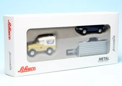 Schuco Piccolo Land Rover Serie III Mit PKW-Anhänger Und Jaguar E-Type Coupé "British Classic Car Service" -Schuco 450502900 schuco piccolo land rover serie iii mit pkwanhaenger und jaguar etype coup british classic car service 6