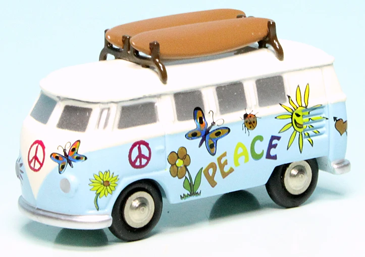 Schuco Piccolo VW T1 Bulli Bus "Peace" 1 Schuco Piccolo VW T1 Bulli Bus "Peace"