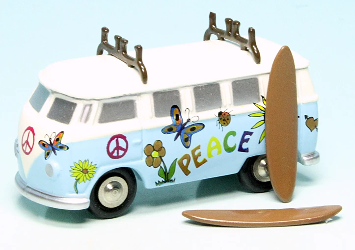 Schuco Piccolo VW T1 Bulli Bus "Peace" 4 Schuco Piccolo VW T1 Bulli Bus "Peace" – Bild 4