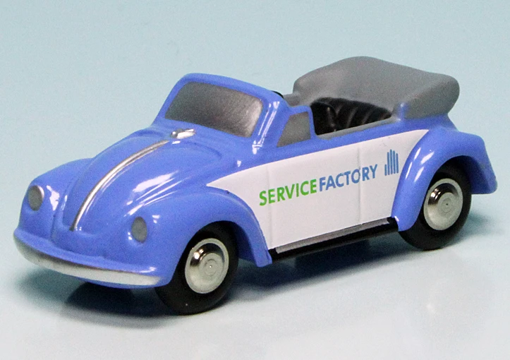 Schuco Piccolo VW Käfer Cabriolet Als Montagekasten "Volkswagen Service Factory" 2 Schuco Piccolo VW Käfer Cabriolet Als Montagekasten "Volkswagen Service Factory" – Bild 2