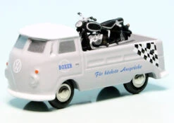 Schuco Piccolo VW T1 Bulli Pritschenwagen Mit BMW Motorrad "Boxer Motorrad Service"