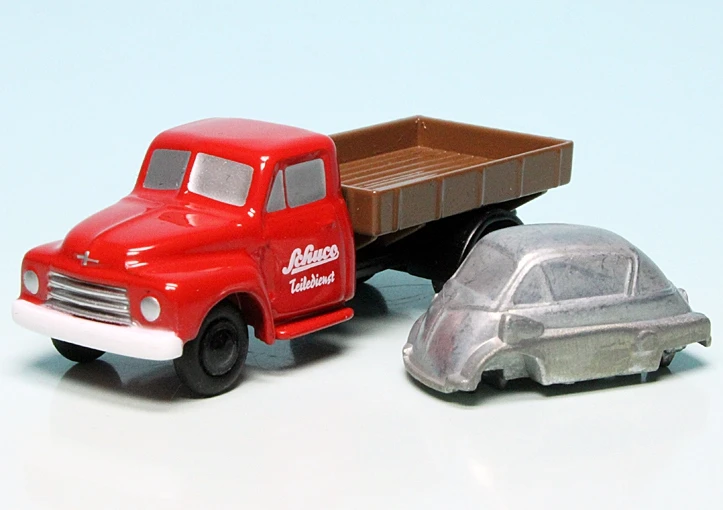 Schuco Piccolo Opel Blitz 1,75t Pritschen-LKW Mit BMW Isetta 250 Karosserie "Schuco Teiledienst" 6 Schuco Piccolo Opel Blitz 1,75t Pritschen-LKW Mit BMW Isetta 250 Karosserie "Schuco Teiledienst" – Bild 6