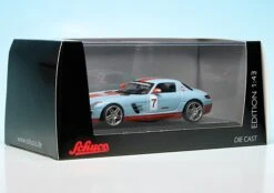Schuco Mercedes Benz SLS AMG Coupé (C197) (2009) "Gulf Racing" -Schuco 450755000 Schuco Mercedes Benz SLS AMG Coup C197 2009 Gulf Racing z7