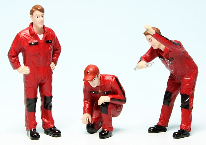 Schuco Figuren-Set Mit Drei Mechanikern "IHC" 1 Schuco Figuren-Set Mit Drei Mechanikern "IHC"