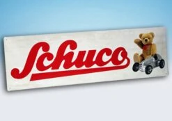 Schuco Blechschild "Schuco Studio & Bär"