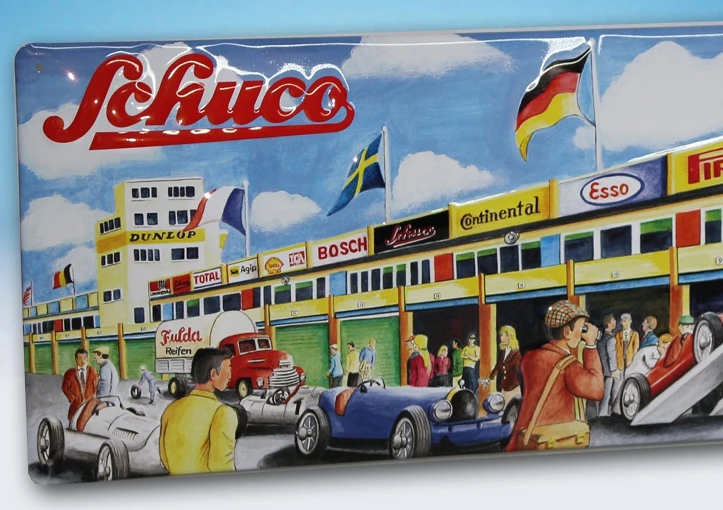 Schuco Blechschild "Schuco Motorsport" 2 Schuco Blechschild "Schuco Motorsport" – Bild 2