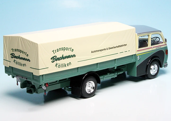 Schuco Saurer 3C-H Pritsche/Plane "Bachmann Transporte" 2 Schuco Saurer 3C-H Pritsche/Plane "Bachmann Transporte" – Bild 2