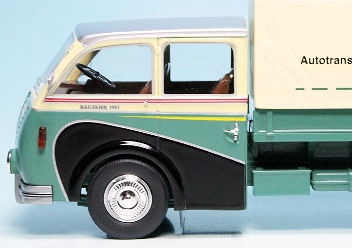 Schuco Saurer 3C-H Pritsche/Plane "Bachmann Transporte" 4 Schuco Saurer 3C-H Pritsche/Plane "Bachmann Transporte" – Bild 4