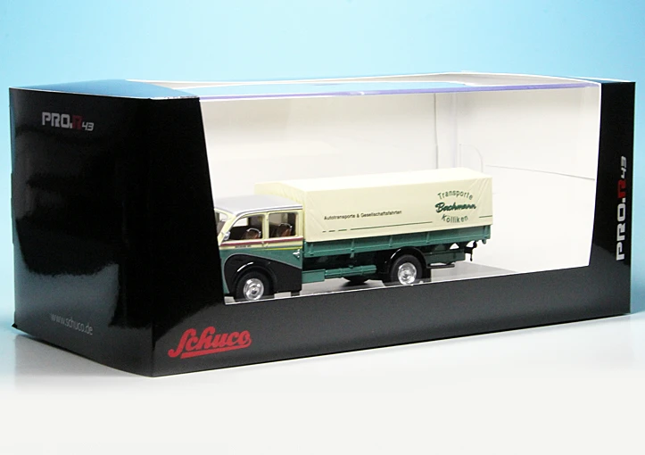 Schuco Saurer 3C-H Pritsche/Plane "Bachmann Transporte" 7 Schuco Saurer 3C-H Pritsche/Plane "Bachmann Transporte" – Bild 7