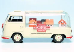 Schuco VW T1a Bulli Werbewagen "Schwäbisch Hall Bausparkasse" -Schuco 450902300 schuco vw t1a bulli werbewagen schwaebisch hall bausparkasse 3