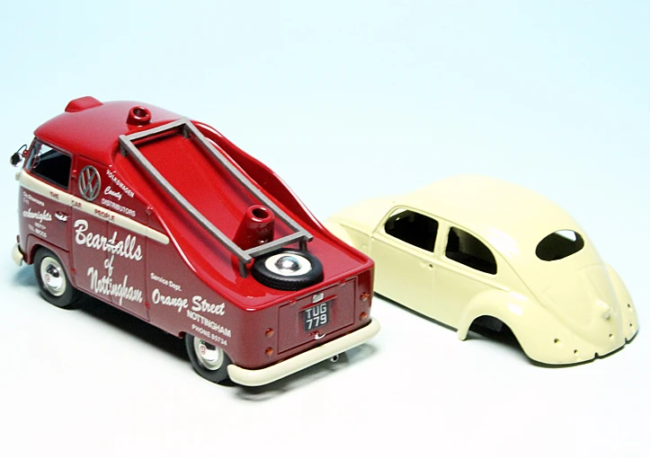 Schuco VW T1a Bulli Mit Brezelkäfer-Karosserie "Volkswagen Beardalls Of Nottingham" 5 Schuco VW T1a Bulli Mit Brezelkäfer-Karosserie "Volkswagen Beardalls Of Nottingham" – Bild 5