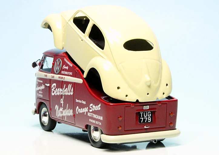 Schuco VW T1a Bulli Mit Brezelkäfer-Karosserie "Volkswagen Beardalls Of Nottingham" 6 Schuco VW T1a Bulli Mit Brezelkäfer-Karosserie "Volkswagen Beardalls Of Nottingham" – Bild 6