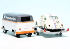 Schuco VW T1 Bulli Kastenwagen (1963) Mit Anhänger Und VW Käfer Lowrider "Aircooled Boxer Service - Herbie" -Schuco 452033400 schuco vw t1 bulli kastenwagen 1963 mit anhaenger und vw kaefer lowrider aircooled boxer service herbie 5