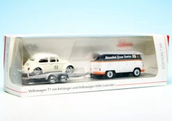 Schuco VW T1 Bulli Kastenwagen (1963) Mit Anhänger Und VW Käfer Lowrider "Aircooled Boxer Service - Herbie" -Schuco 452033400 schuco vw t1 bulli kastenwagen 1963 mit anhaenger und vw kaefer lowrider aircooled boxer service herbie 6
