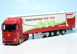 Schuco Mercedes Benz Actros (2011) Gardinenplanen-Sattelzug "Fliegl MegaRunner" -Schuco 452206000 Schuco Mercedes Benz Actros 2011 Gardinenplanen Sattelzug Fliegl MegaRunner z3