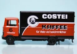 Schuco Mercedes Benz LP 608 Koffer-LKW "Costei Kaffee" -Schuco 452237400 Schuco Mercedes Benz LP 608 Koffer LKW Costei Kaffee z5