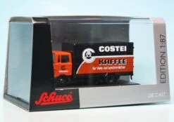 Schuco Mercedes Benz LP 608 Koffer-LKW "Costei Kaffee" -Schuco 452237400 Schuco Mercedes Benz LP 608 Koffer LKW Costei Kaffee z7