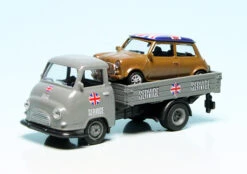 Schuco Hanomag Kurier Pritschenwagen Mit Mini Cooper "Mini-Service"